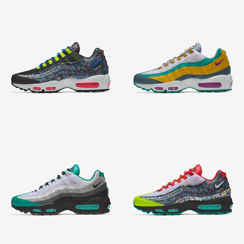 NIKEiD ナイキiD AIR MAX 95 BY YOU UNLOCKED スニーカー CW2188-991 グレー イエロー 28cm