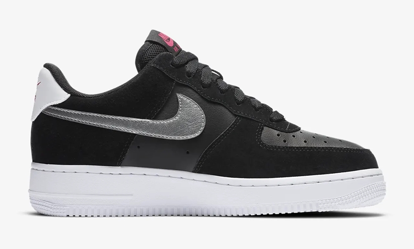 ナイキ エア フォース 1 07 ロー “ブラック/ピンクブラスト/メタリックシルバー” (NIKE AIR FORCE 1 07 LOW “Black/Pink Blast/Metallic Silver”) [DA4282-001]