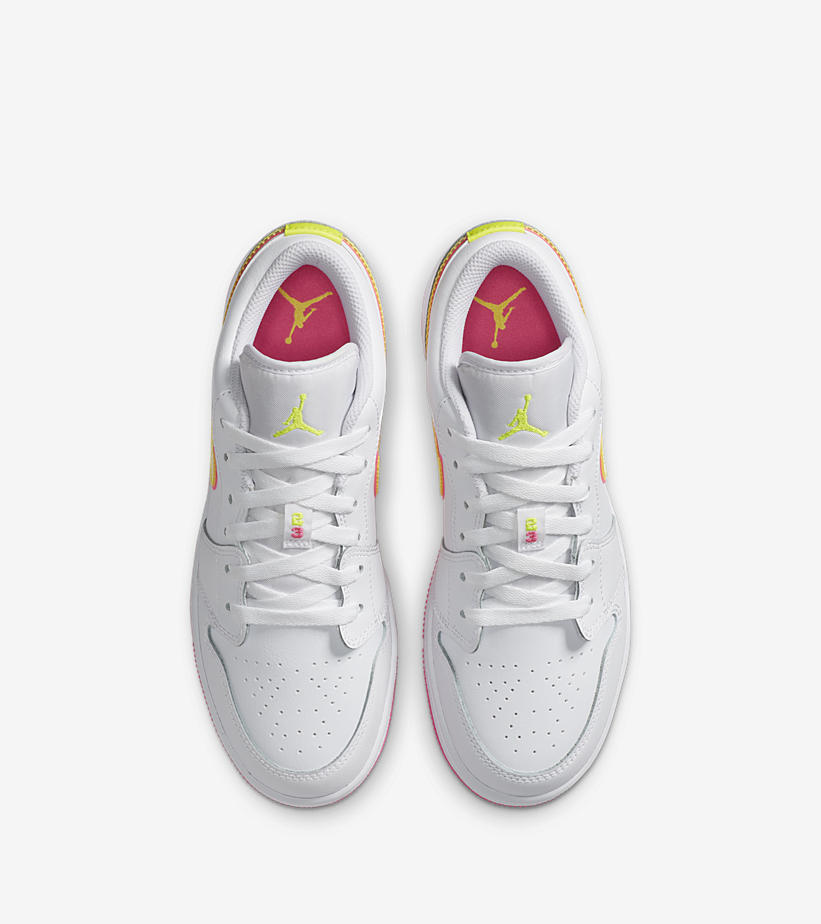 ナイキ GS エア ジョーダン 1 ロー “ホワイト/ピンク/イエロー” (NIKE GS WMNS AIR JORDAN 1 LOW “White/Pink/Yellow”) [CV4610-100]