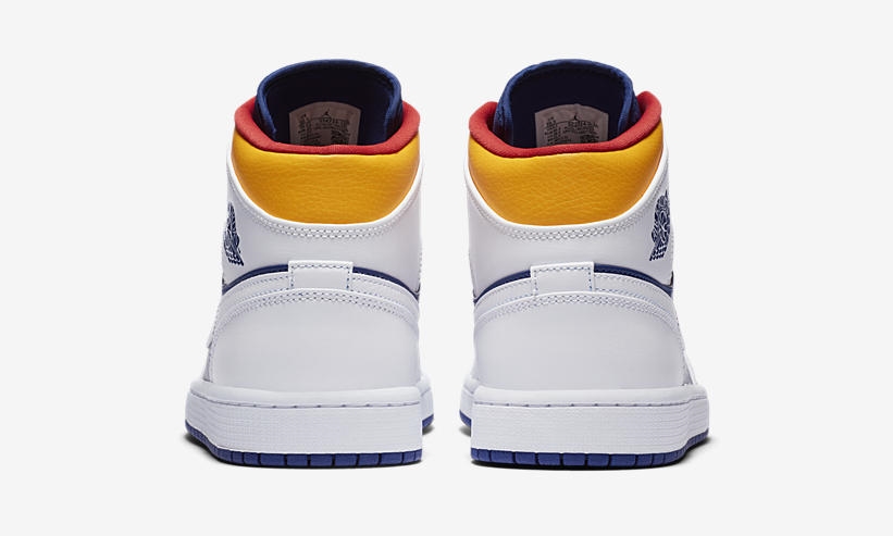 8/8発売！ナイキ エア ジョーダン 1 ミッド “ホワイト/ディープロイヤルブルー/トラックレッド” (NIKE AIR JORDAN 1 MID “White/Deep Royal Blue/Track Red”) [554724,554725-131]