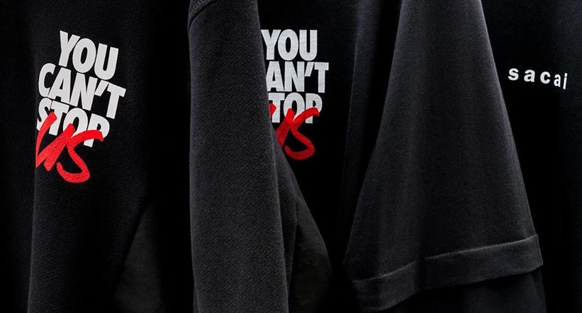 “You Can’t Stop Us”のグラフィックを使用したNIKE × sacai の限定コラボレーションアイテムが7/10 12:00オンラインにて発売 (ナイキ サカイ)