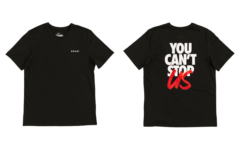 “You Can’t Stop Us”のグラフィックを使用したNIKE × sacai の限定コラボレーションアイテムが7/10 12:00オンラインにて発売 (ナイキ サカイ)