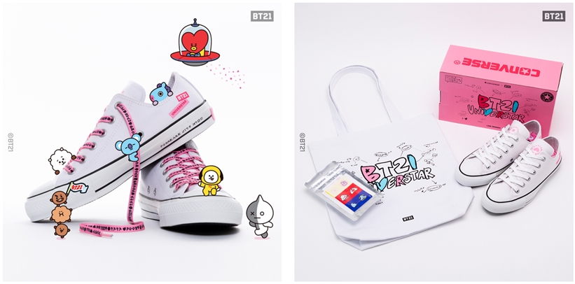 LINE BT21 × CONVERSE から世界でひとつのALL STAR 100を自分好みにカスタマイズ！7/23から日本限定発売 (ライン コンバース オールスター)