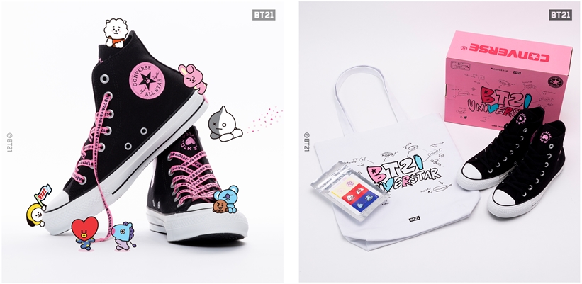 LINE BT21 × CONVERSE から世界でひとつのALL STAR 100を自分好みにカスタマイズ！7/23から日本限定発売 (ライン コンバース オールスター)