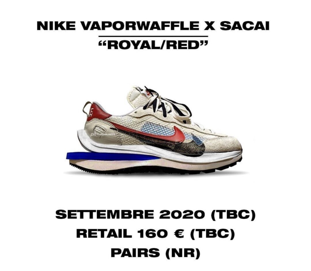 11/6、12/23 発売！sacai x NIKE VAPOR WAFFLE (サカイ ナイキ ヴェイパー ワッフル) [CV1363-001,100,700][DD3035-200]