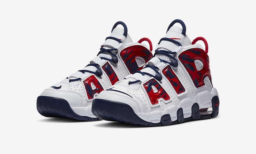 ナイキ GS エア モア アップテンポ “レッド/ブルー/カモ” (NIKE GS AIR MORE UPTEMPO “Red/Blue/Camo”) [CZ7885-100]