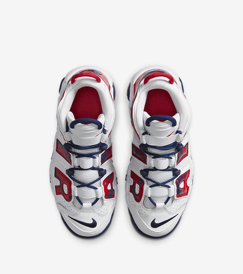 ナイキ GS エア モア アップテンポ “レッド/ブルー/カモ” (NIKE GS AIR MORE UPTEMPO “Red/Blue/Camo”) [CZ7885-100]