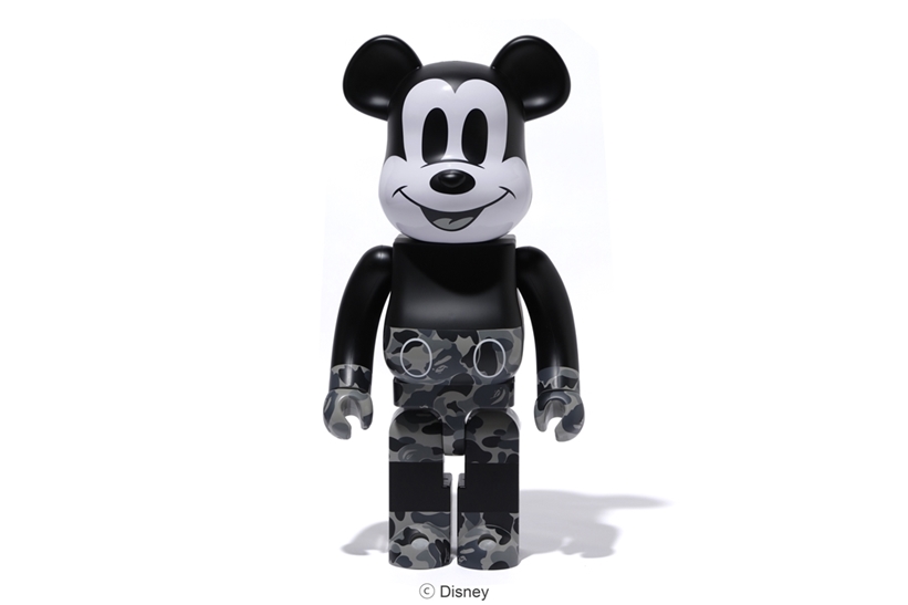 ABC CAMO モノトーンのA BATHING APE × MICKEY MOUSE × BE@RBRICK & VCDが7/18発売 (ア ベイシング エイプ ミッキーマウス ベアブリック)
