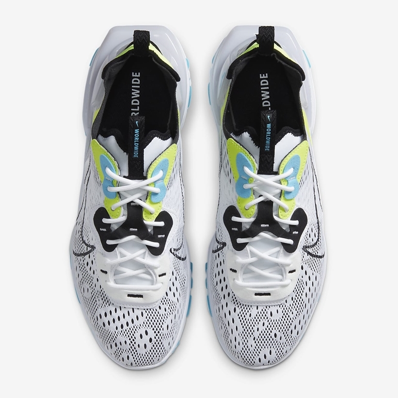 ナイキ リアクト ビジョン “ワールドワイド” ホワイト/ボルト/ブルーフューリー (NIKE REACT VISION “World Wide” White/Volt/Blue Fury) [CT2927-100]