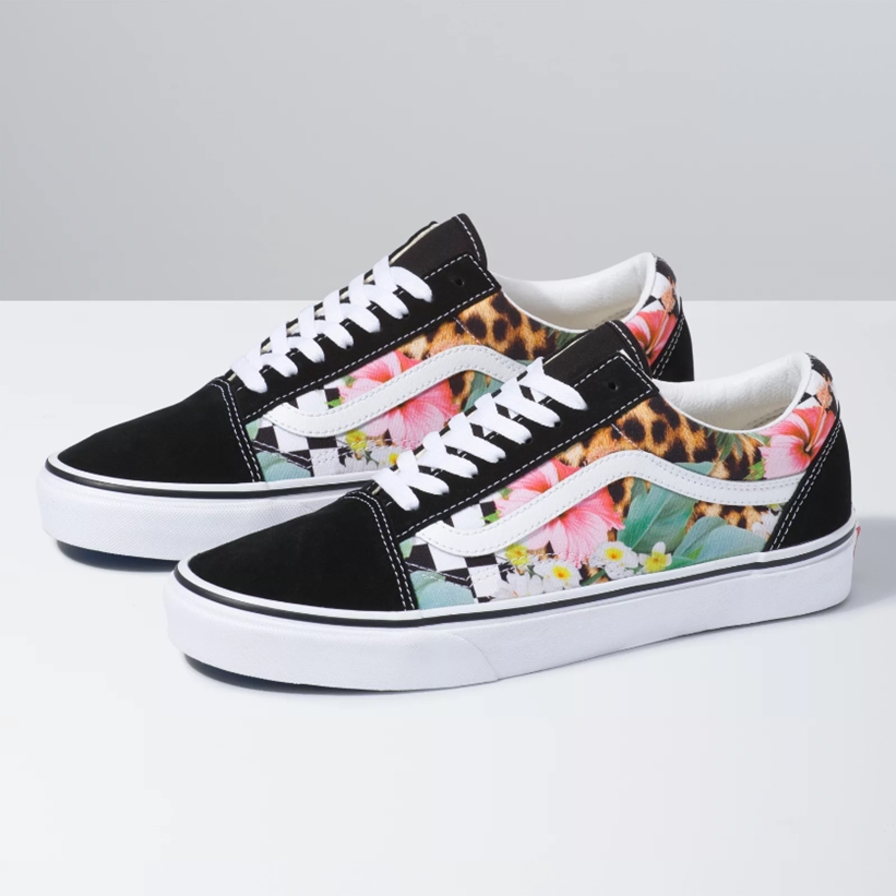 VANS “Floral/Leopard” OLD SKOOL White (バンズ “フローラル/レオパード” オールドスクール ホワイト)