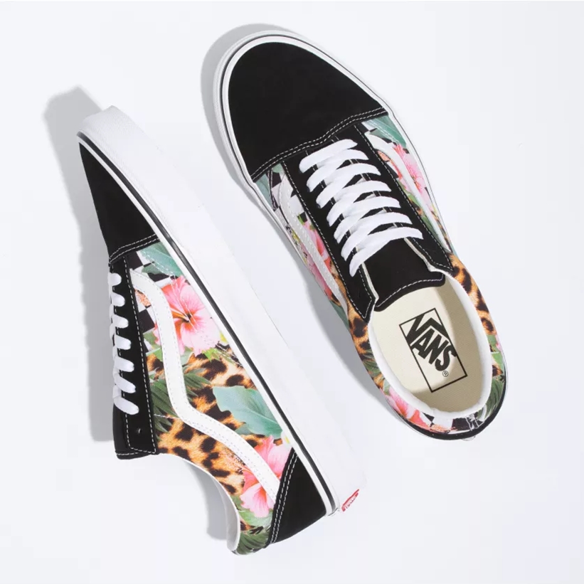 VANS “Floral/Leopard” OLD SKOOL White (バンズ “フローラル/レオパード” オールドスクール ホワイト)