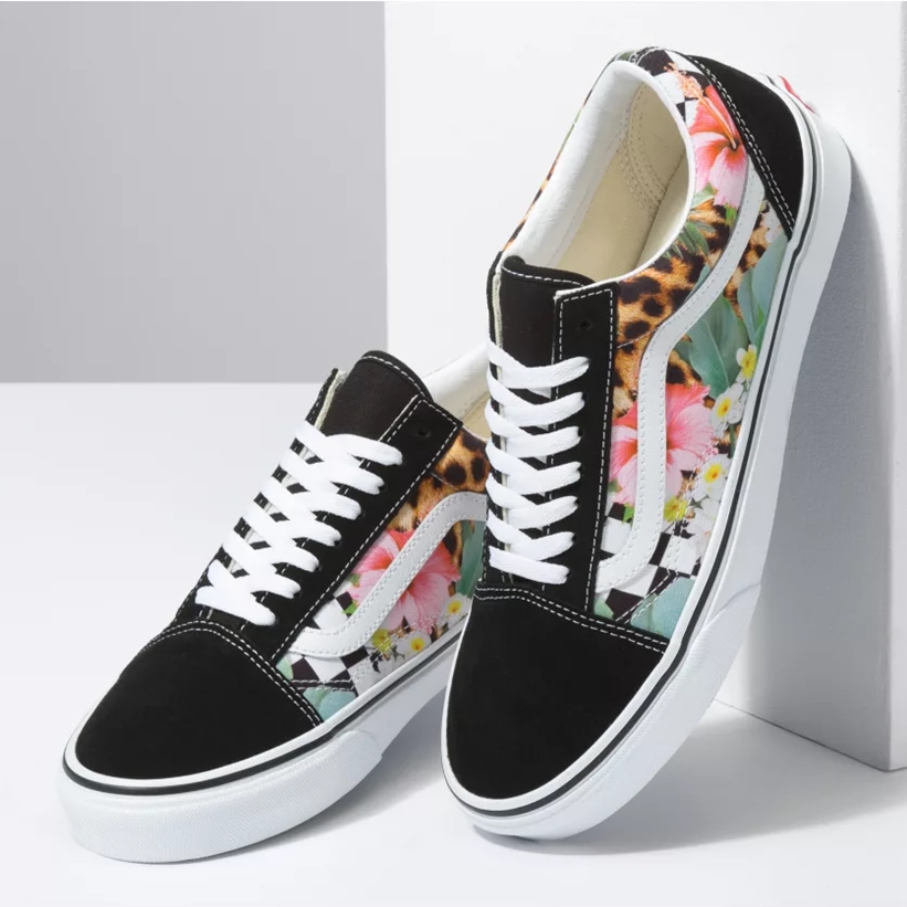 VANS “Floral/Leopard” OLD SKOOL White (バンズ “フローラル/レオパード” オールドスクール ホワイト)