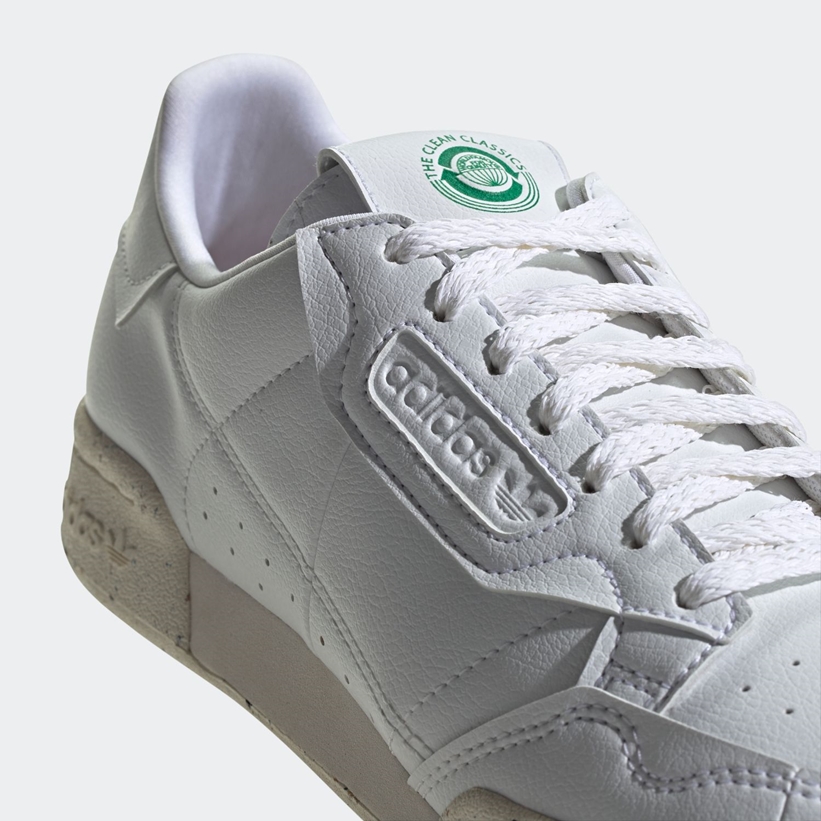 8/3発売！リサイクル素材を使ったヴィーガンモデル アディダス オリジナルス コンチネンタル 80 “ホワイト/グリーン” (adidas Originals CONTINENTAL 80 “White/Green”) [FV8468]