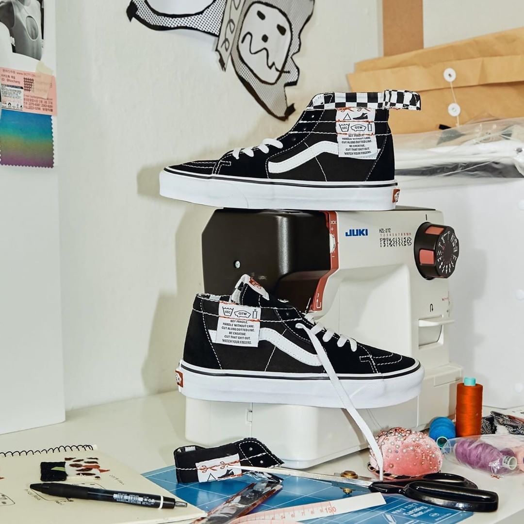 VANS から、SK8-HI ⇒ SK8-MID ⇒ SK8-LOW の様に、ミシン目に沿って切って自分好みにカスタマイズできる「D.I.Y コレクション」が発売 (バンズ スケートハイ)