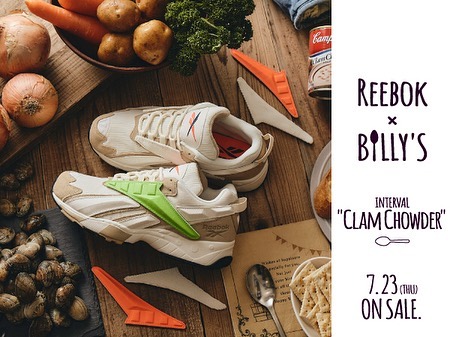 【7/23発売】”クラムチャウダー”からインスピレーション！REEBOK × BILLY’S INTERVAL “CLAM CHOWDER” (ビリーズ リーボック インターバル) [FY7631]