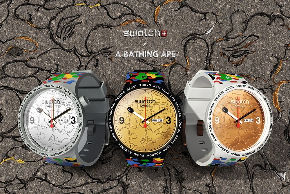 【8/6 発売】SWATCH × A BATHING APE 最新モデル (スウォッチ ア ベイシング エイプ)