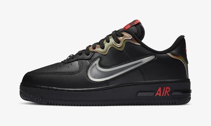 ナイキ エア フォース 1 リアクト ロー “ブラック/グロー/ハバネロレッド” (NIKE AIR FORCE 1 REACT LOW “Black/Glow/Habanero Red”) [CN9838-001]