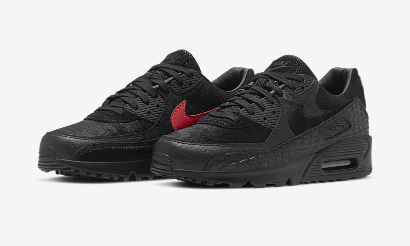 8/8発売！ナイキ エア マックス 90 QS エキゾチックプリント “ブラック/レッド” (NIKE AIR MAX 90 QS EXOTIC PRINT “Black/Red”) [CZ5588-002]