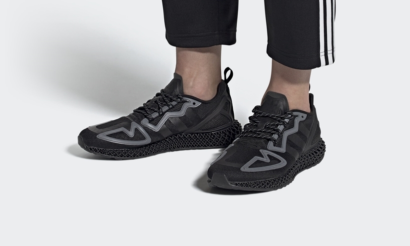 8v/1発売！adidas Originals ZX 2K BOOST 4D “Triple Black” (アディダス ゼットエックス 2K ブースト 4D “トリプルブラック”) [FZ3561]