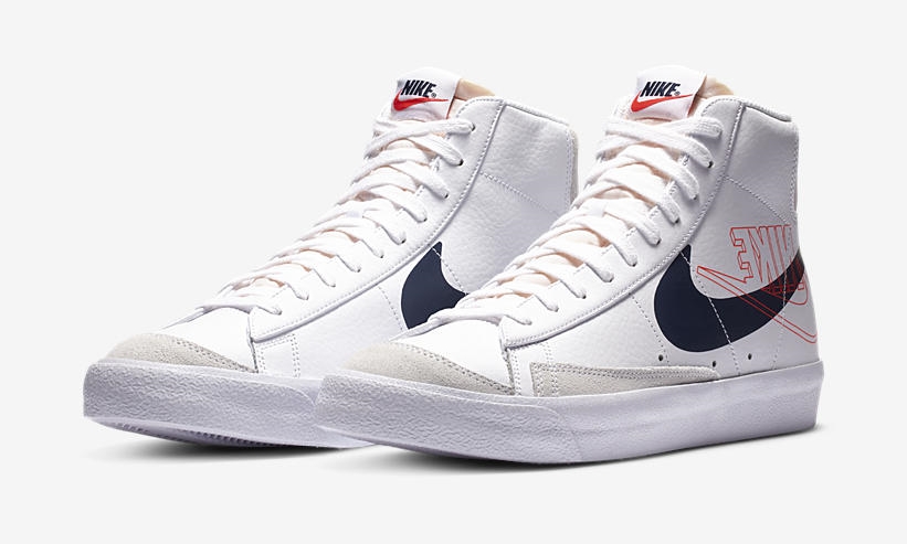 ナイキ ブレーザー ミッド “ホワイト/ネイビー/レッド” (NIKE BLAZER MID “White/Navy/Red”) [DA4651-100]