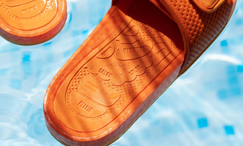 8/1 発売！Pharrell Williams x adidas Originals BOOST SLIDE “Bright Orange” (ファレル・ウィリアムス アディダス オリジナルス ブースト スライド “ブライトオレンジ”) [FV7261]