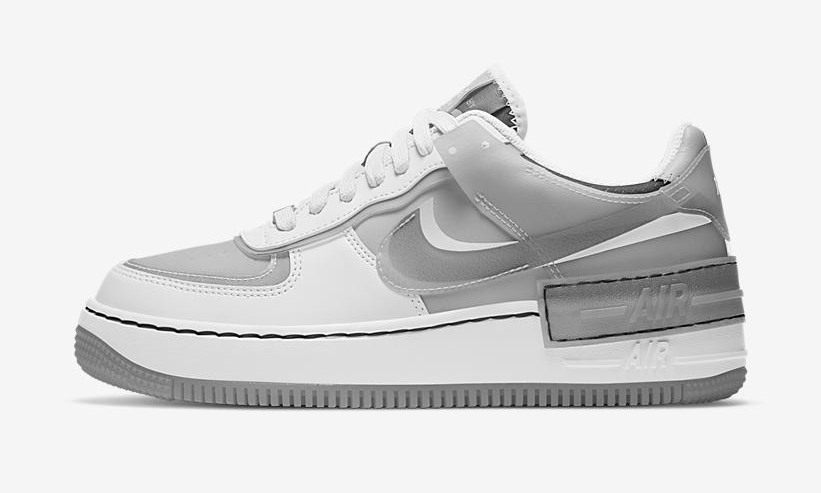 ナイキ ウィメンズ エア フォース 1 ロー シャドウ SE “ホワイト/パーティクルグレー” (NIKE WMNS AIR FORCE 1 LOW SHADOW SE “White/Particle Grey”) [CK6561-100]