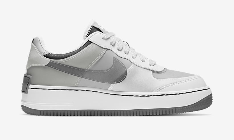 ナイキ ウィメンズ エア フォース 1 ロー シャドウ SE “ホワイト/パーティクルグレー” (NIKE WMNS AIR FORCE 1 LOW SHADOW SE “White/Particle Grey”) [CK6561-100]