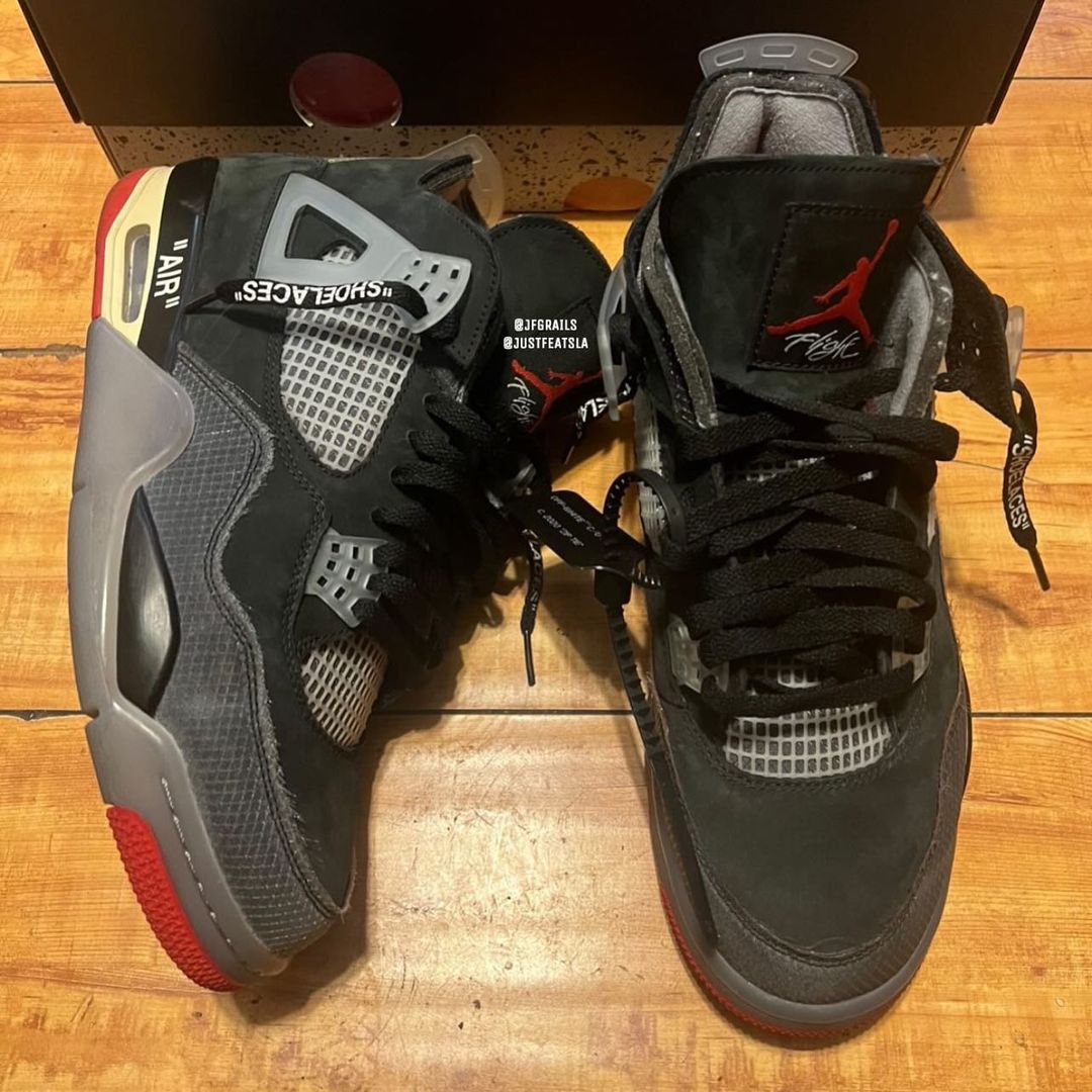 2021年 10月発売予定！オフホワイト × ナイキ エア ジョーダン 4 SP “ブレッド” (OFF-WHITE NIKE AIR JORDAN 4 SP “Bred”)