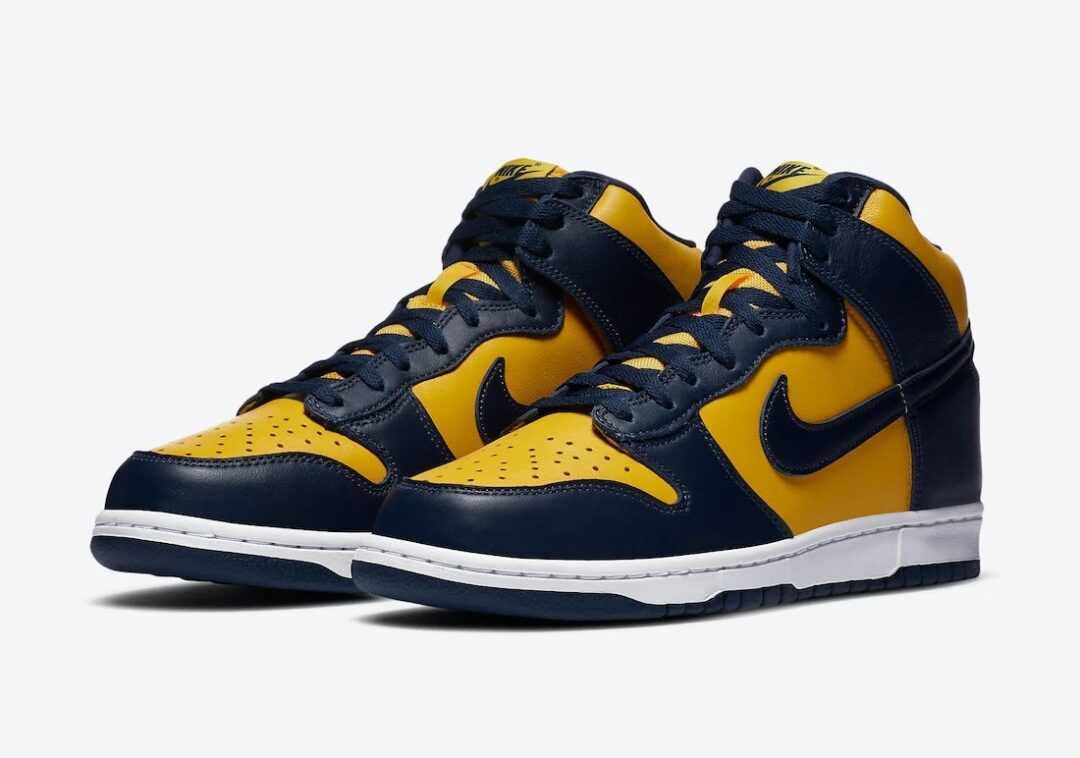 9/23 発売！ナイキ ダンク ハイ SP “ミシガン” “バーシティメイズ/ミッドナイトネイビー” (NIKE DUNK HIGH “MICHIGAN” “Varsity Maize/Midnight Navy”) [CZ8149-700]