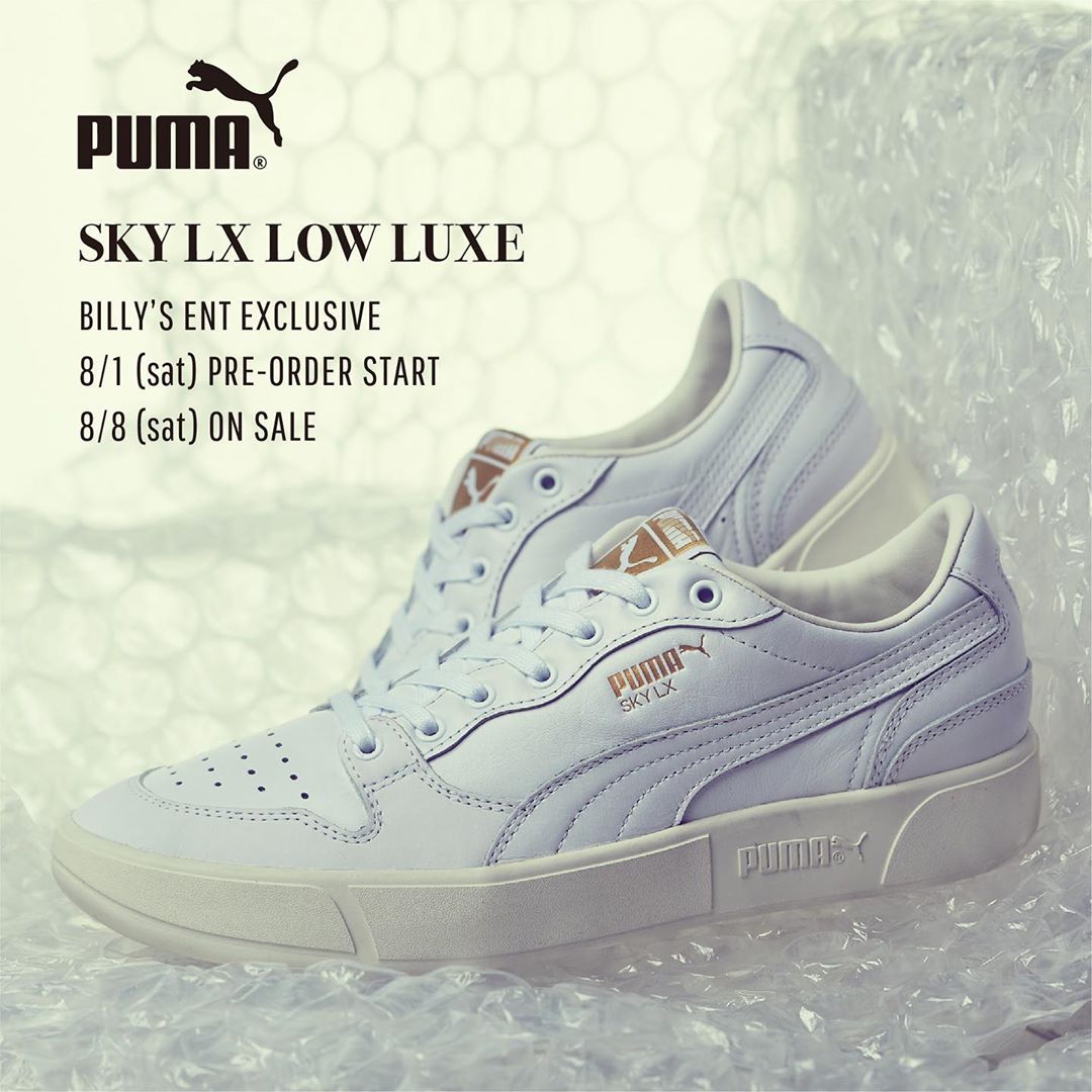 【8/8発売】BILLY’S 限定！PUMA SKY LX LOW LUXE “White” (プーマ スカイ LX ロー リュクス “ホワイト”) [374117-01]