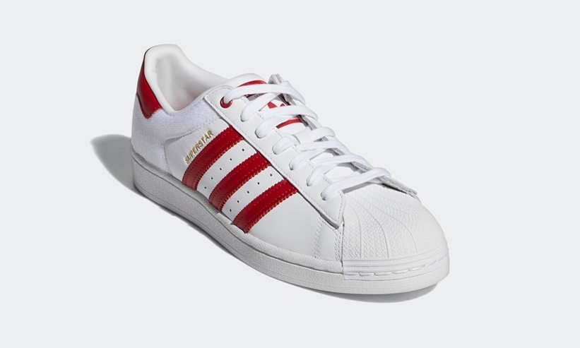 【8/6発売】ハートで楽しむカスタマイズ！アディダス オリジナルス スーパースター “ホワイト/スカーレット” (adidas Originals SUPERSTAR “White/Scarlet”) [FY3117]