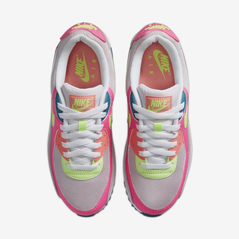 ナイキ ウィメンズ エア マックス 90 “グレー/ピンク/ボルト/グリーン” (NIKE WMNS AIR MAX 90 “Grey/Pink/Volt/Green”) [DC1865-600]