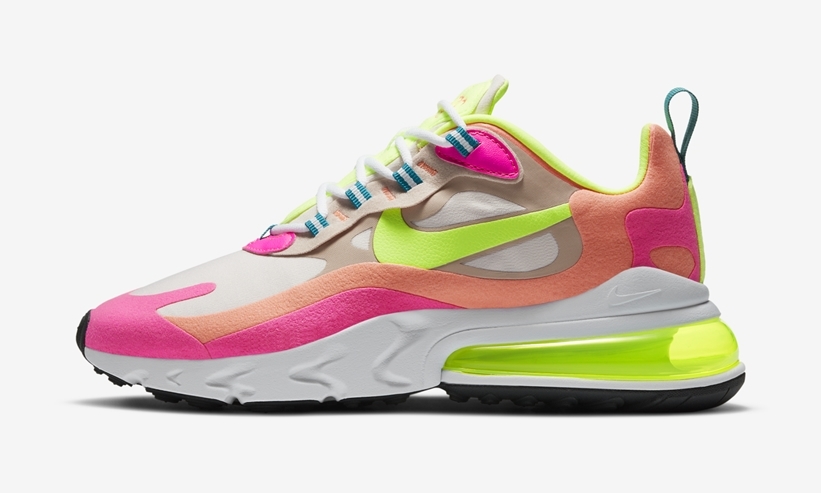 ナイキ エア マックス 270 リアクト “グレー/ピンク/ボルト/グリーン” (NIKE AIR MAX 270 REACT “Grey/Pink/Volt/Green”) [DC1863-600]