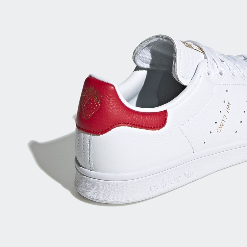 【新品24.5cm】adidas スタンスミス ホワイト/レッド/ゴールド刻印