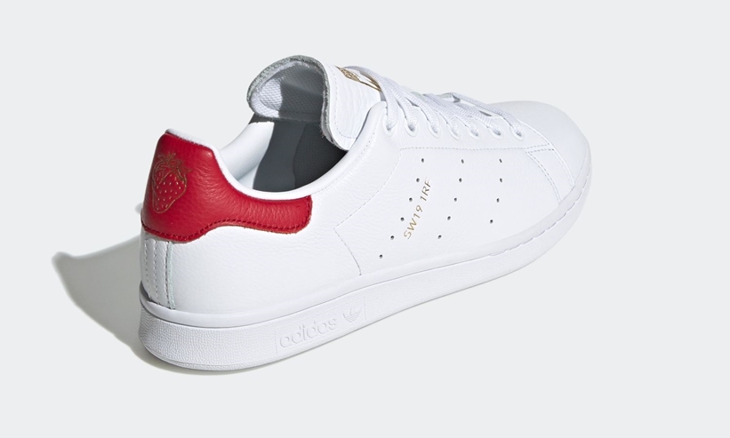 8/7発売！ヒールに苺の刻印！アディダス オリジナルス スタンスミス (adidas Originals STAN SMITH “White/Power Red”) [FY9202]