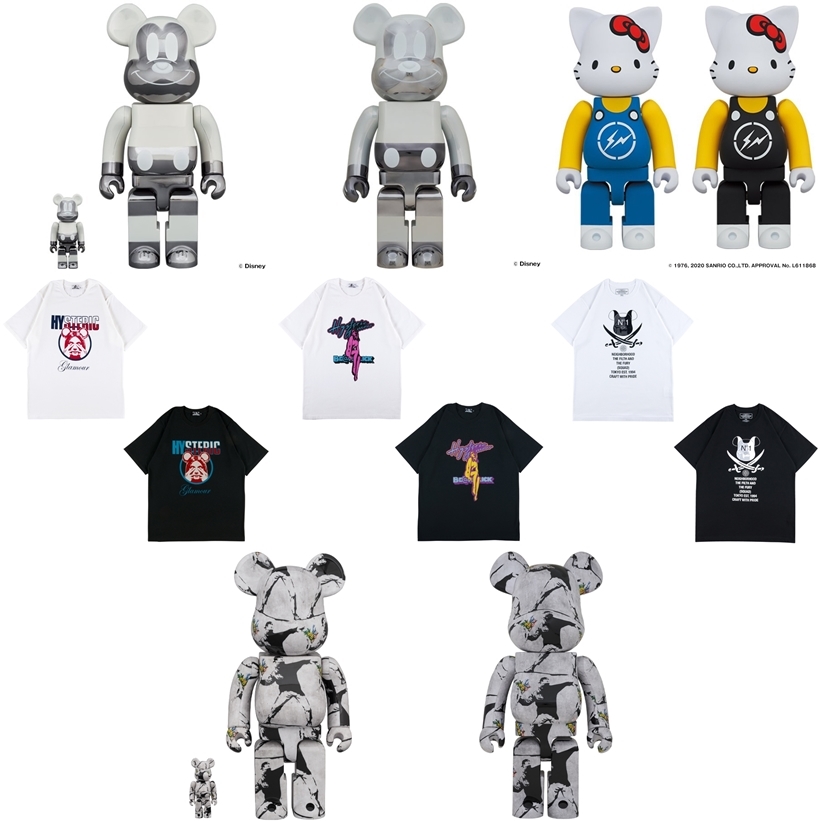 BE@RBRICK × FRAGMENT/NEIGHBORHOOD/HYSTERIC GLAMOUR/Banksy コラボアイテムが8/8発売 (ベアブリック フラグメント 藤原ヒロシ ネイバーフッド ヒステリックグラマー バンクシー)