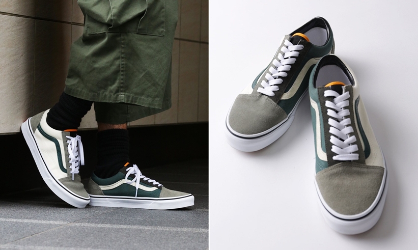 【8/14 00:00発売】FREAK’S STORE限定 VANS OLD SKOOL “White/Gerey/Green” (フリークスストア バンズ オールドスクール “ホワイト/グレー/グリーン”)