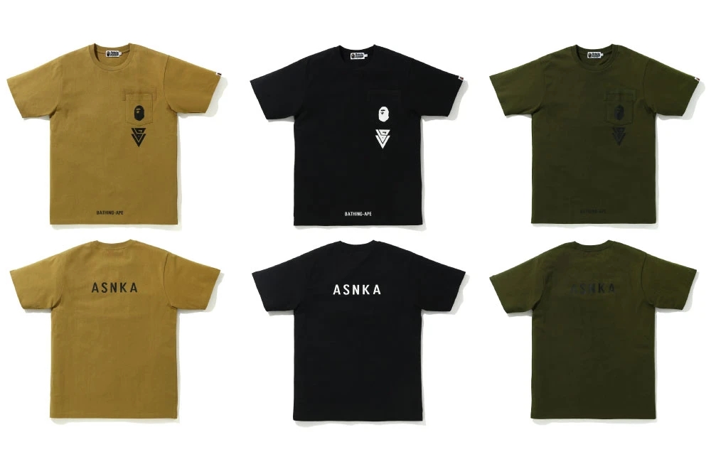 A BATHING APEからエイプヘッドを胸元のポケットに配したミリタリーテイスト TEE「MILITARY POCKET TEE」が8/15発売 (ア ベイシング エイプ)