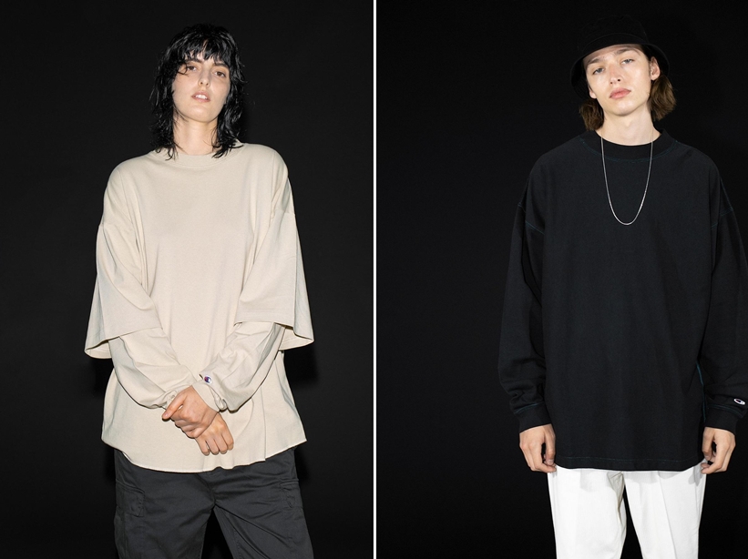 8月下旬発売！monkey time × Champion REVERSE WEAVE LONG SLEEVE TEE/LAYERED LONG SLEEVE (モンキータイム チャンピオン)