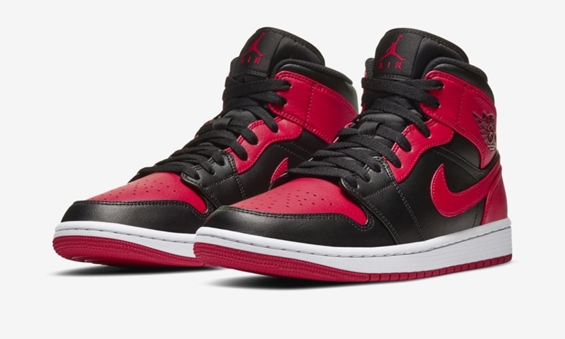 2020年発売予定！ナイキ エア ジョーダン 1 ミッド "ブレッド" "ブラック/レッド" (NIKE AIR JORDAN 1 MID "Bred" "Black/Red")