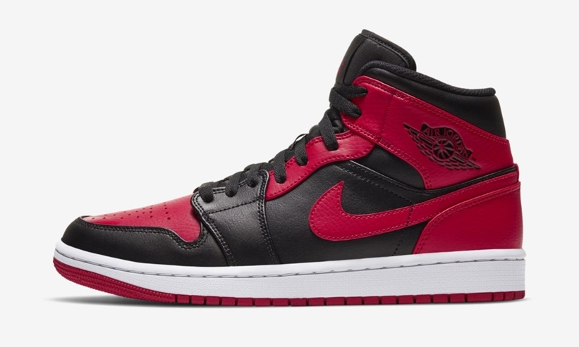 海外 10月中旬発売予定！ナイキ エア ジョーダン 1 ミッド “ブレッド” “ブラック/レッド” (NIKE AIR JORDAN 1 MID “Bred” “Black/Red”)