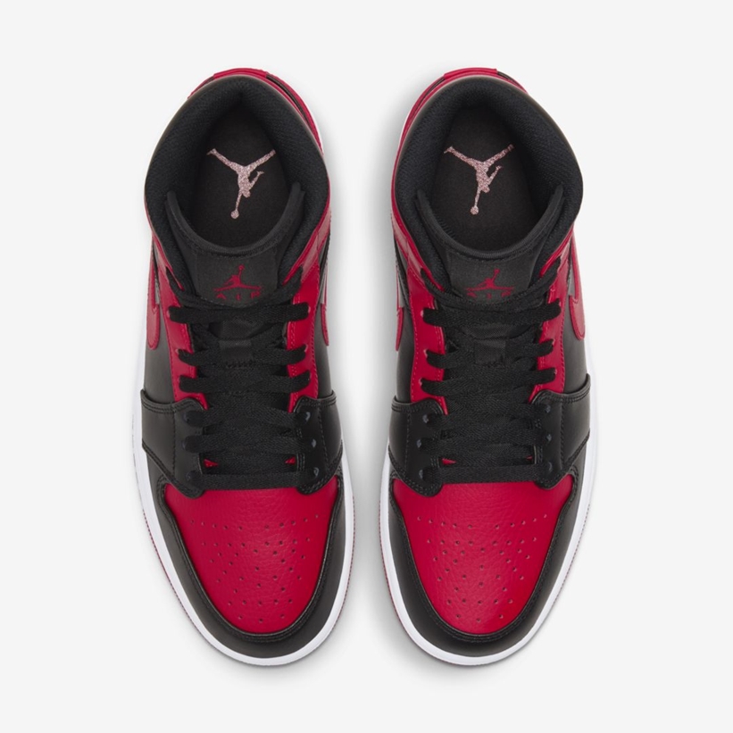 国内 11/13、2/26 発売！ナイキ エア ジョーダン 1 ミッド “ブレッド” レッド/ブラック (NIKE AIR JORDAN 1 MID “Bred” Red/Black) [554724-074]