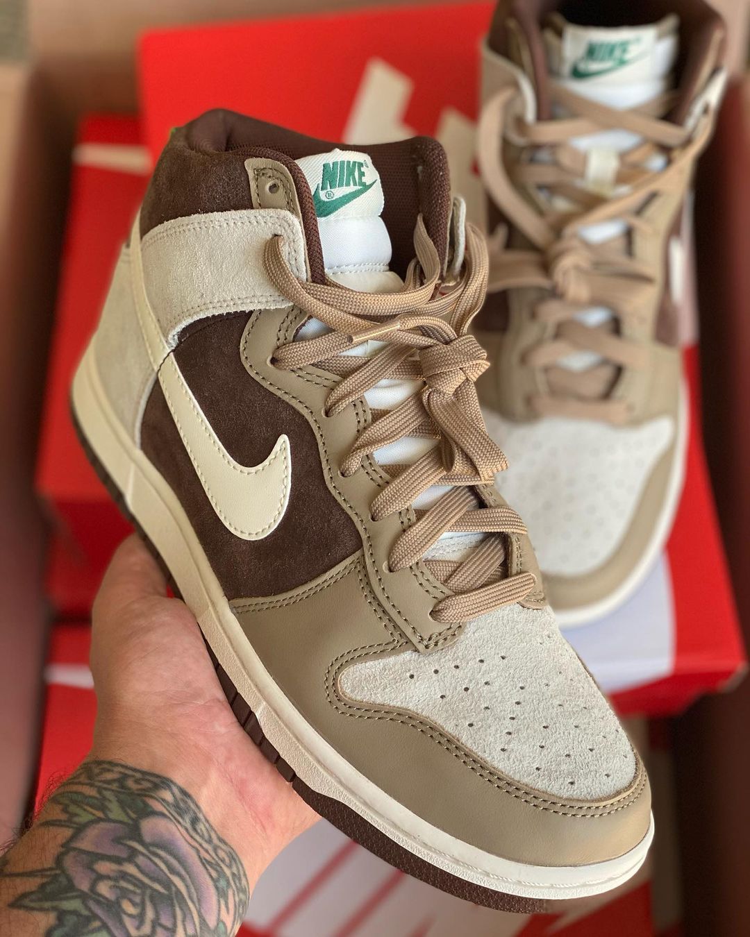 【国内 2/21 発売】ナイキ ダンク ハイ レトロ プレミアム “セイル/カーキ” (NIKE DUNK HIGH RETRO PREMIUM “‪Sail/Khaki”) [DH5348-100‬]