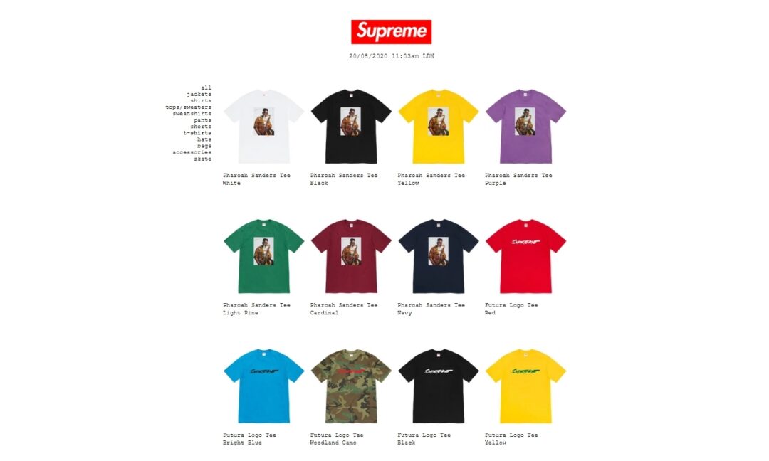 【国内 8/22 立ち上げ】シュプリーム (SUPREME) 2020 FALL/WINTER LOOKBOOK (2020年 秋冬 ルックブック)