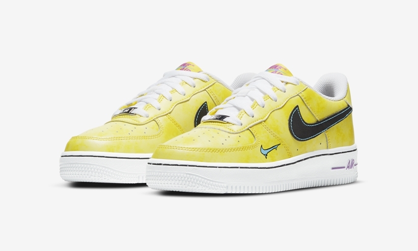 ナイキ BG エア フォース 1 ロー "イエロー/ブラック/ホワイト" (NIKE BG AIR FORCE 1 LOW "Yellow/Black/White") [DC7299-700]