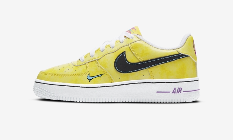 ナイキ BG エア フォース 1 ロー “イエロー/ブラック/ホワイト” (NIKE BG AIR FORCE 1 LOW “Yellow/Black/White”) [DC7299-700]