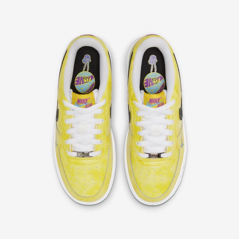 ナイキ BG エア フォース 1 ロー “イエロー/ブラック/ホワイト” (NIKE BG AIR FORCE 1 LOW “Yellow/Black/White”) [DC7299-700]