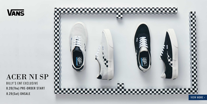 【8/29発売】BILLY'S 限定！VANS ACER NI SP (ビリーズ エーサー NI SP)