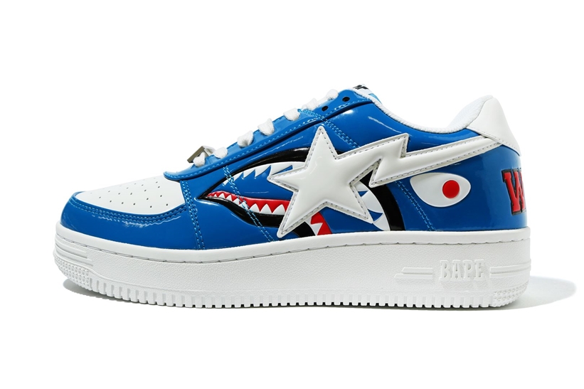 「BAPE STA」20周年！シャークモチーフとSTAを重ね合わせたデザインの新作カラー「COLOR BLOCK SHARK BAPE STA LOW」が8/22発売 (A BATHING APE ア ベイシング エイプ)