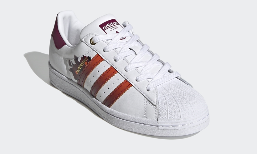 9/10発売！フローラルディップを施した アディダス オリジナルス ウィメンズ スーパースター (adidas Originals WMNS SUPERSTAR “White/Power Berry”) [FW2527]